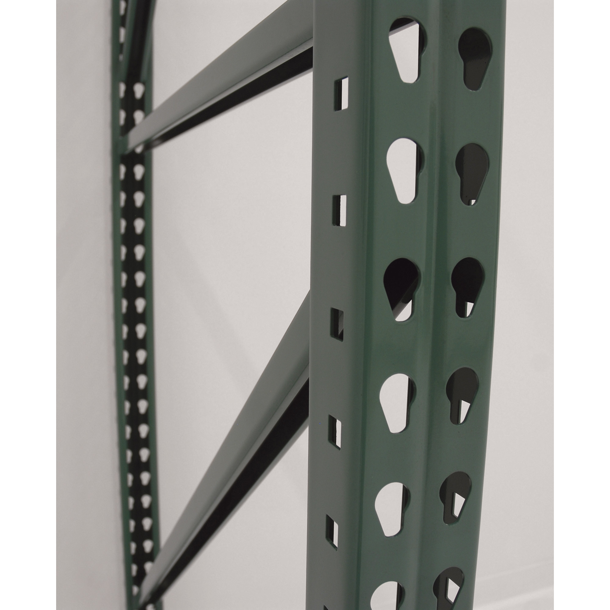AK Industrial Teardrop Pallet Rack Frame, 48in.D x 144in.H, Model# AK-UFI-144-48
